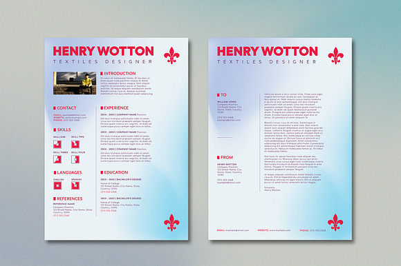 Blue Resume With Wallpaper Symbol preview 2