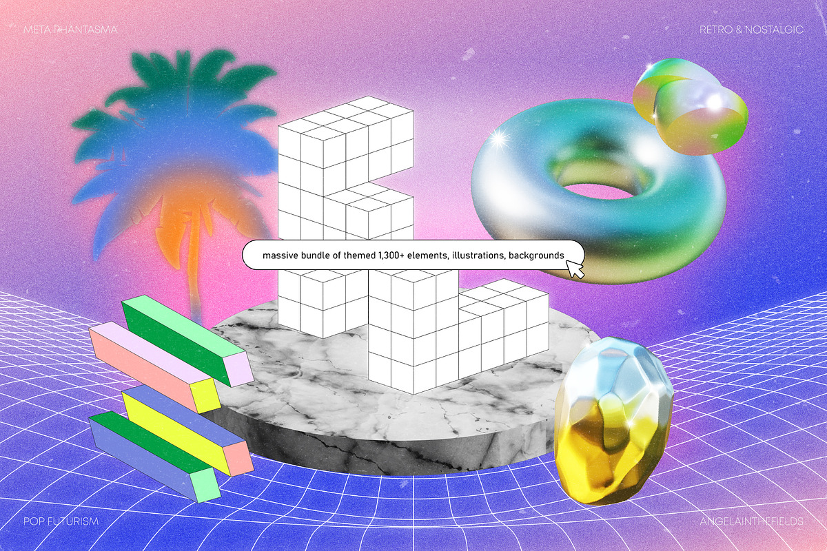 75% OFF Pop Futurism Bundle, an Object Graphic by angelainthefields (Photo 7 of 18)