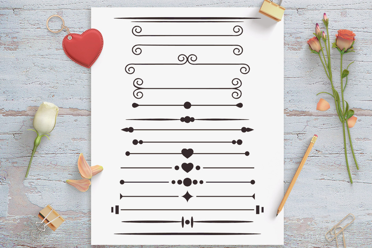 16 Simple Page Dividers, an Object Graphic by The Digital Download Shop (Photo 2 of 3)