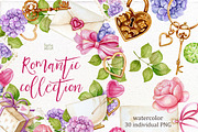 Watercolor valentine's clipart., an Illustration by Mary (Thumbnail 1 of 3)