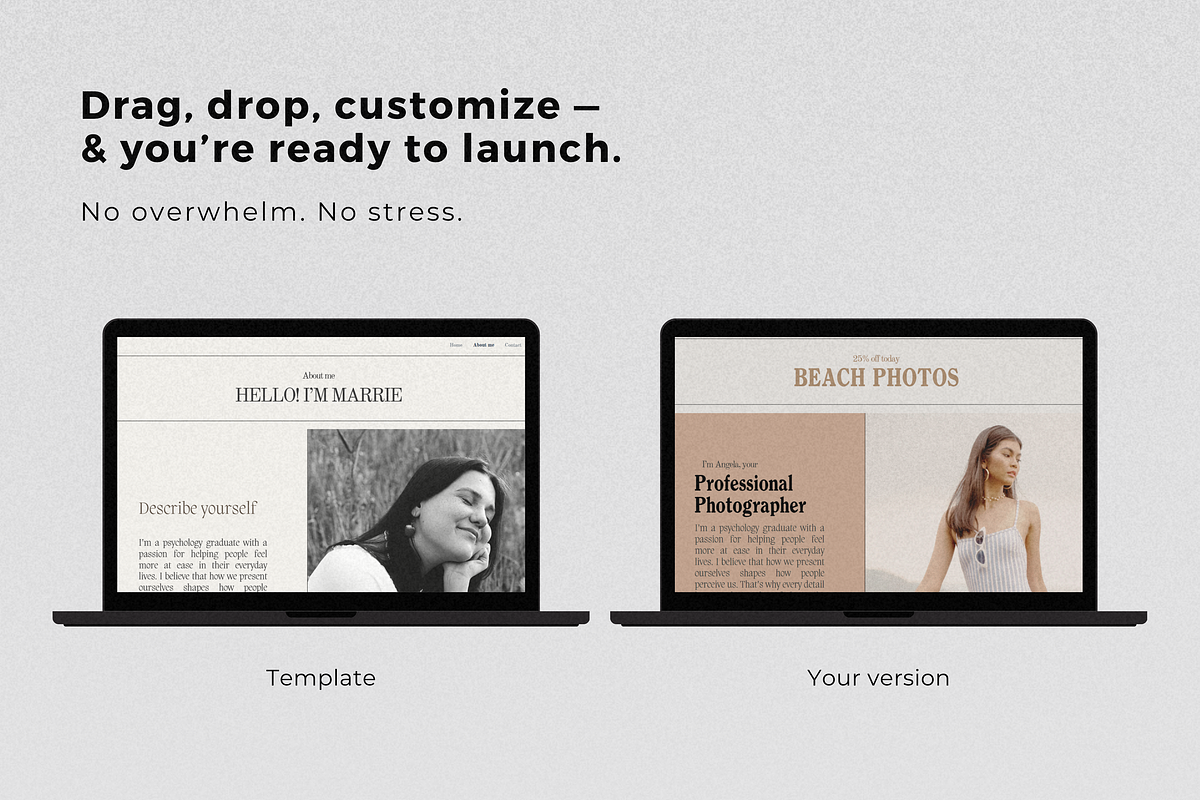 4Page Minimal Canva Website Template, a Landing Page Template by Marcia B Studio (Photo 5 of 7)