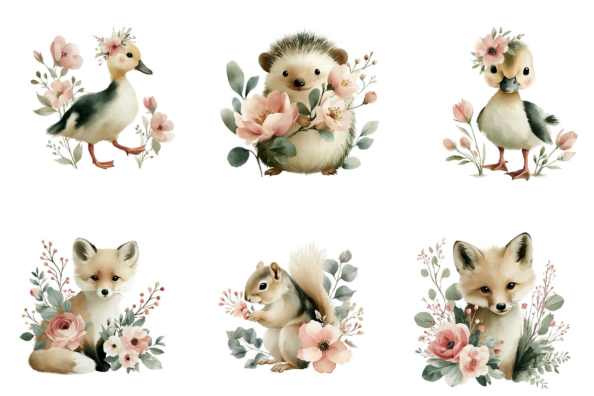 valentine and nursery animals set, an Illustration by CreationArt (Photo 6 of 7)