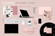 RoseGold Tech Mockups+Scene Creator, a Books & Magazine Mockup by Girl Boss Stock (Thumbnail 4 of 8)