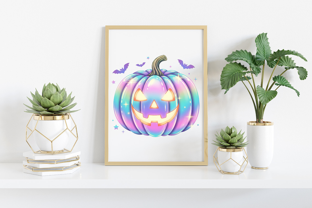 Kawaii Pastel Pumpkin PNG, an Illustration by Craft Nest (Photo 4 of 6)