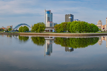 Embankment in the center of Minsk. Belarus, a Photo by Pictures for you!!!!!!!!!