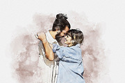 Watercolors Couple's Dreamy Painting, an Action Add-On by MRI STUDIO (Thumbnail 23 of 26)