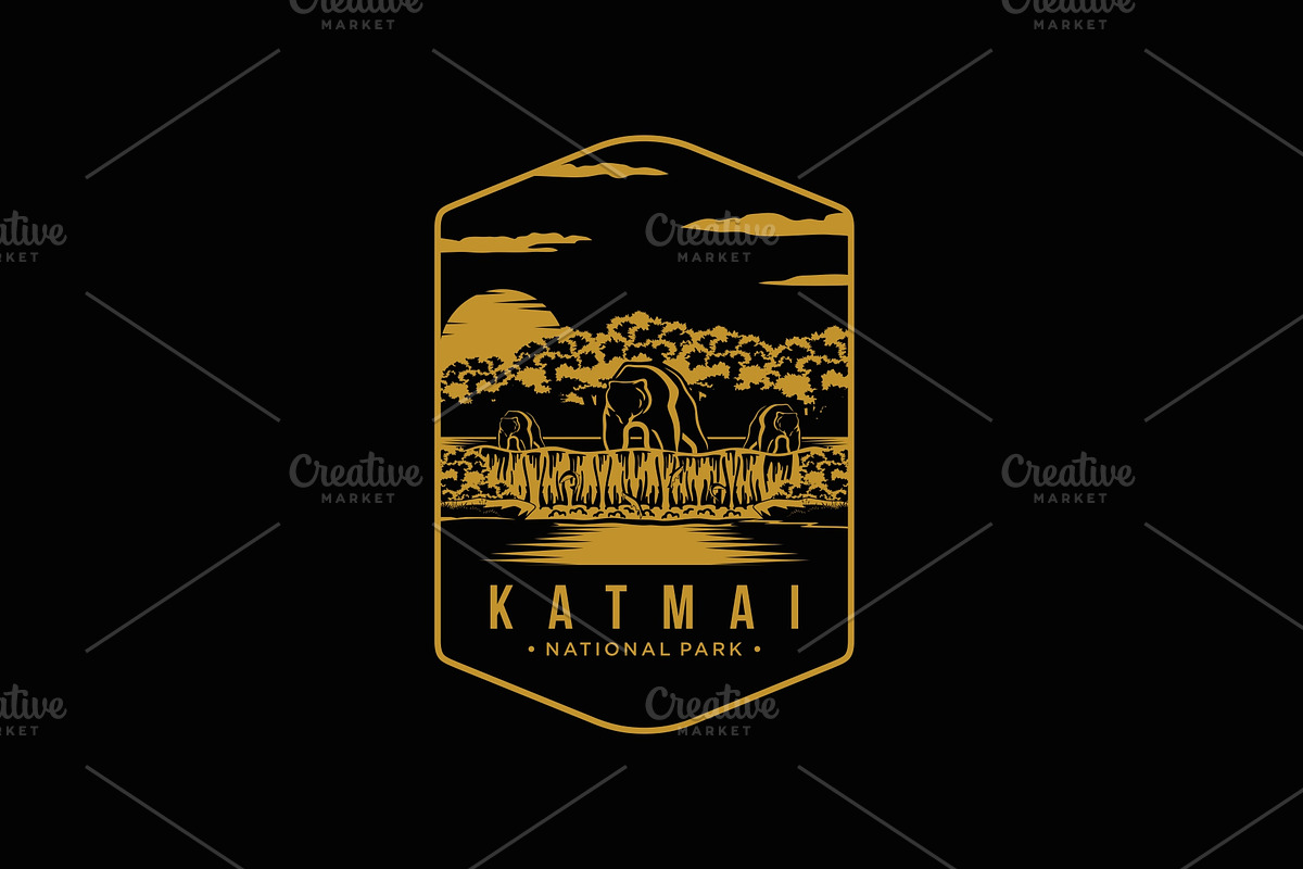 Katmai National Park logo, a Branding & Logo Template by swarnstudio
