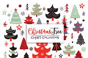 Christmas Trees Clip art, a Decorative Illustration by Bamboobear Books Shop (Thumbnail 1 of 4)