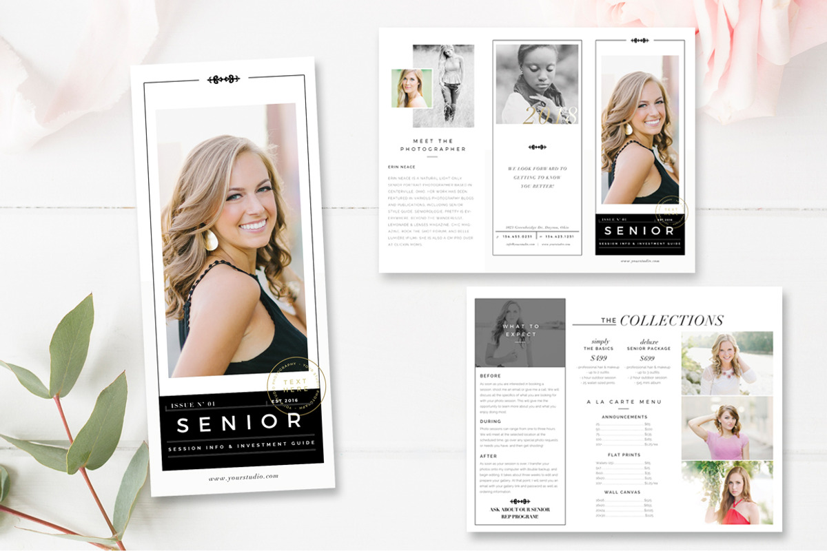 Senior Photography Brochure Template, a Brochure Template by By Stephanie Design (Photo 1 of 3)