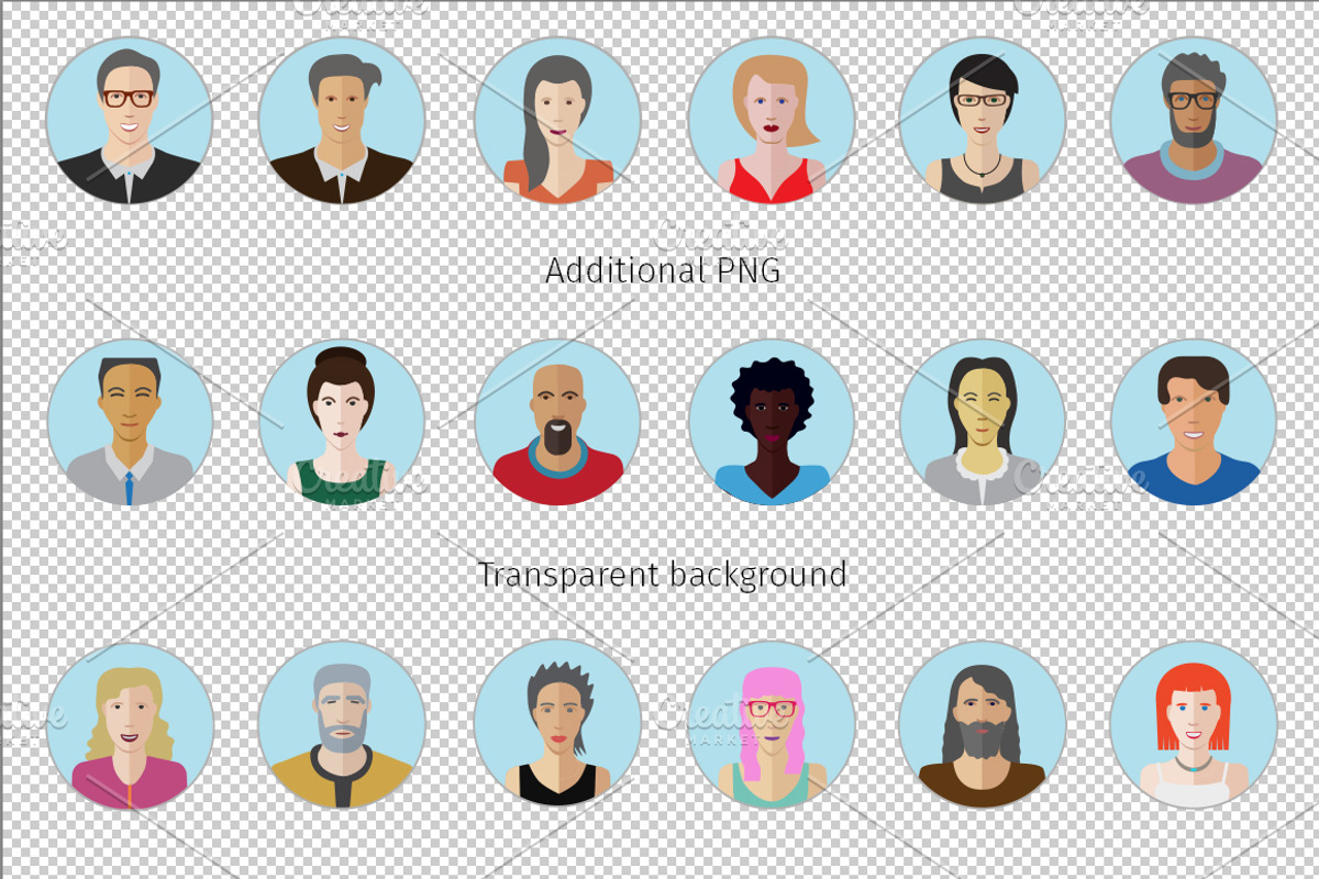People avatars collection, an Education Illustration by Digithings (Photo 2 of 2)