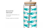 18.5oz Glass Can Mockup, a Cups & Container Mockup by MockupsBox (Thumbnail 2 of 6)