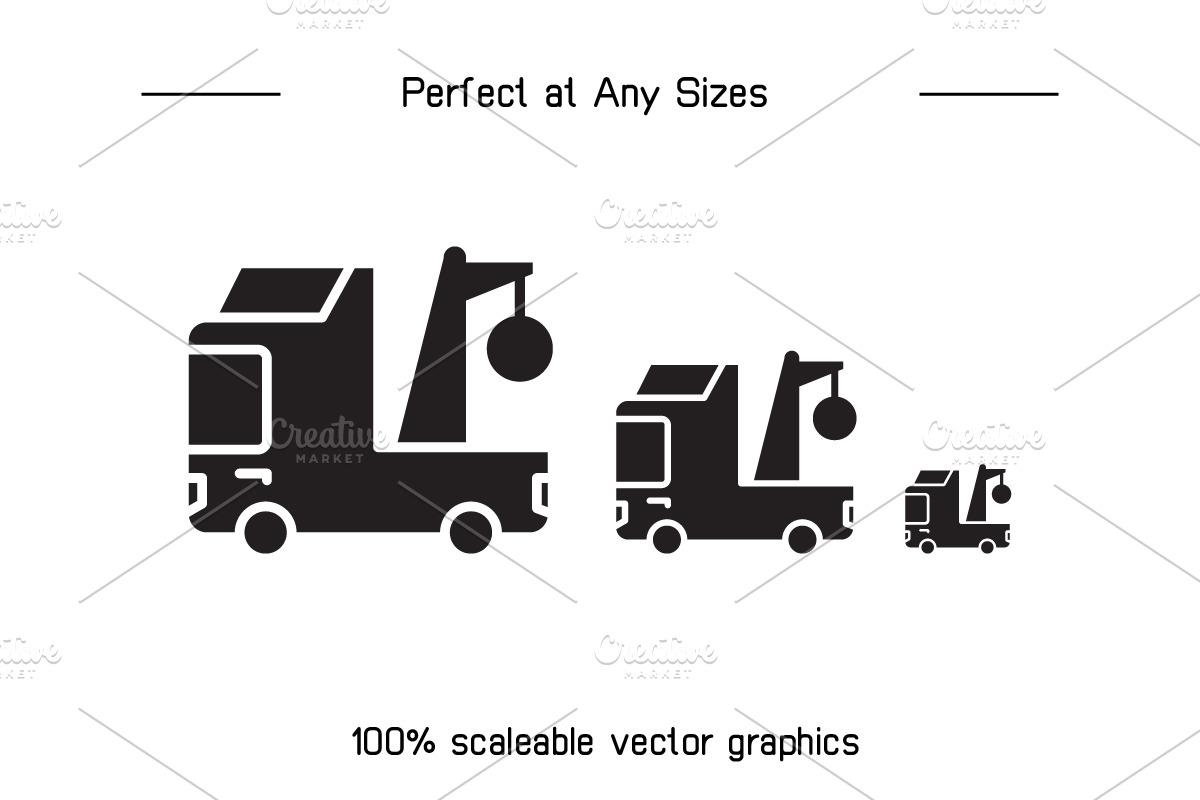 Car, Truck, Rv and Van Icons Set, a Solid Icon by Designfour (Photo 7 of 7)