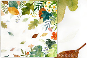 Cozy Autumn Leaves, a Decorative Illustration by yahu88studio