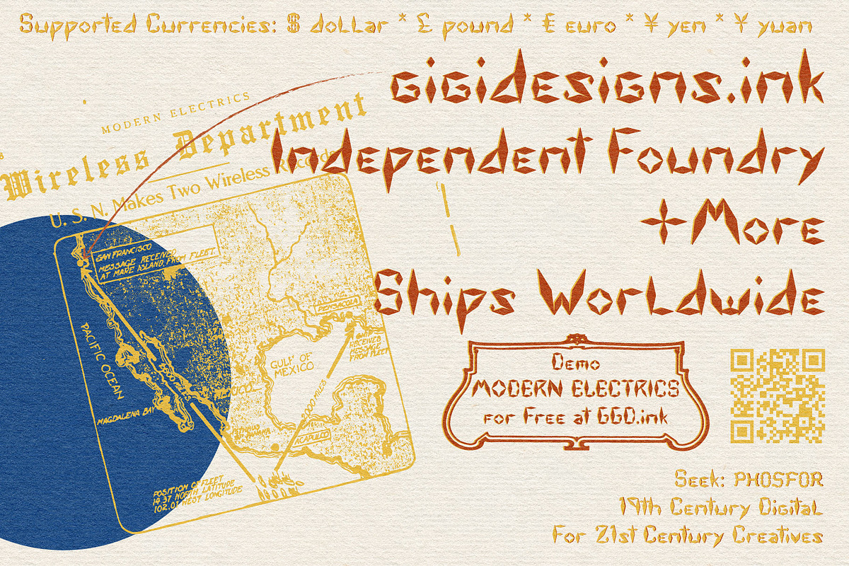 Modern Electrics OTF Font Revival, a Sans Serif Font by GiGiDesigns.ink (Photo 6 of 6)
