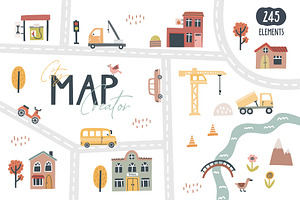 Kids Map Creator - City & Vehicles