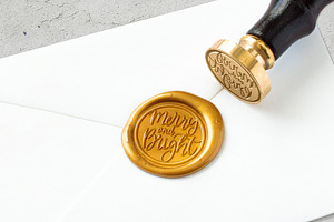 Wax Seal Logo Mockup