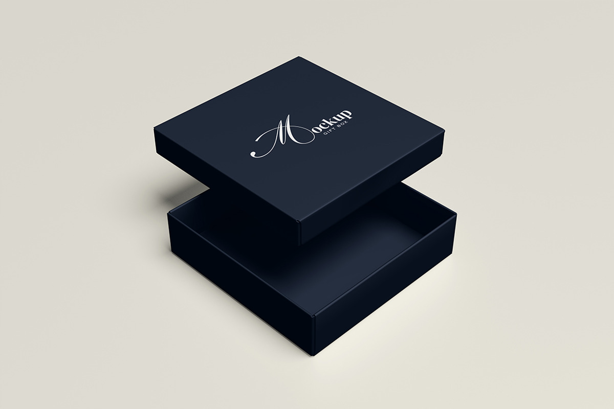 Gift Box Mockup, an Advertising Mockup by HanaSaka_Studio (Photo 3 of 5)