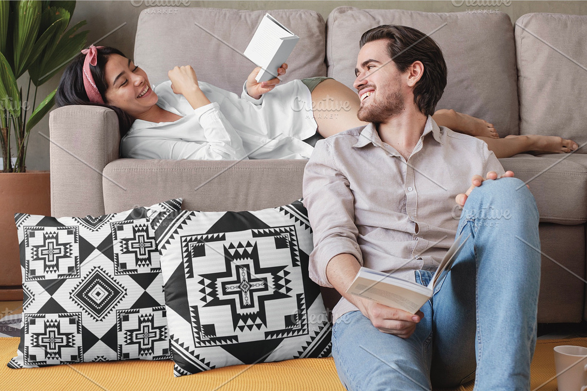 Black White Native American Pattern, a Pattern Graphic by PPEthnicDecorPattern (Photo 2 of 10)