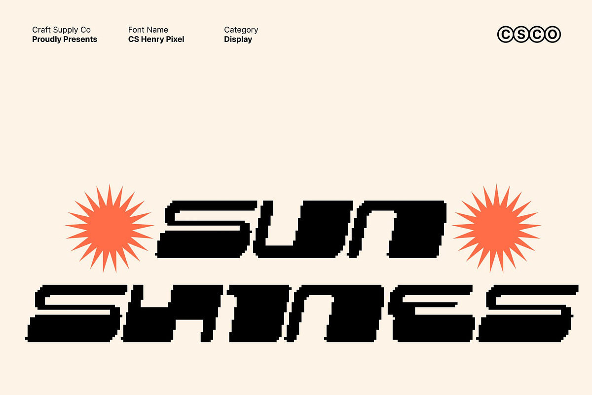CS Henry Pixel, a Sans Serif Font by Craft Supply Co. (Photo 4 of 8)