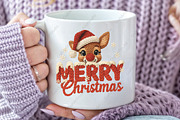 Merry Christmas Reindeer Crochet PNG, an Illustration by CraftArtStudio (Thumbnail 2 of 4)