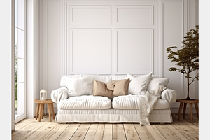 Scandi Farmhouse Wall Mockup, an Architecture Photo by GFXCity