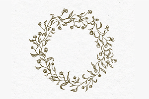 Brown Floral Frame, an Illustration by Jordyn Grace Design
