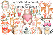 Watercolor Animals Valentine's Clipa, an Illustration by Dream Creation (Thumbnail 1 of 7)
