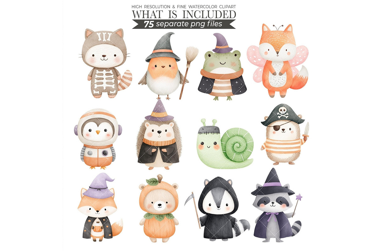 Cute Halloween Clipart, an Illustration by CharmClipart (Photo 4 of 8)