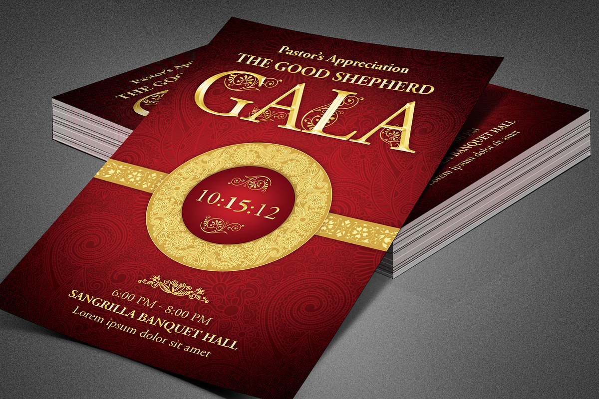 Pastor's Appreciation Gala Flyer, a Flyer Template by loswl