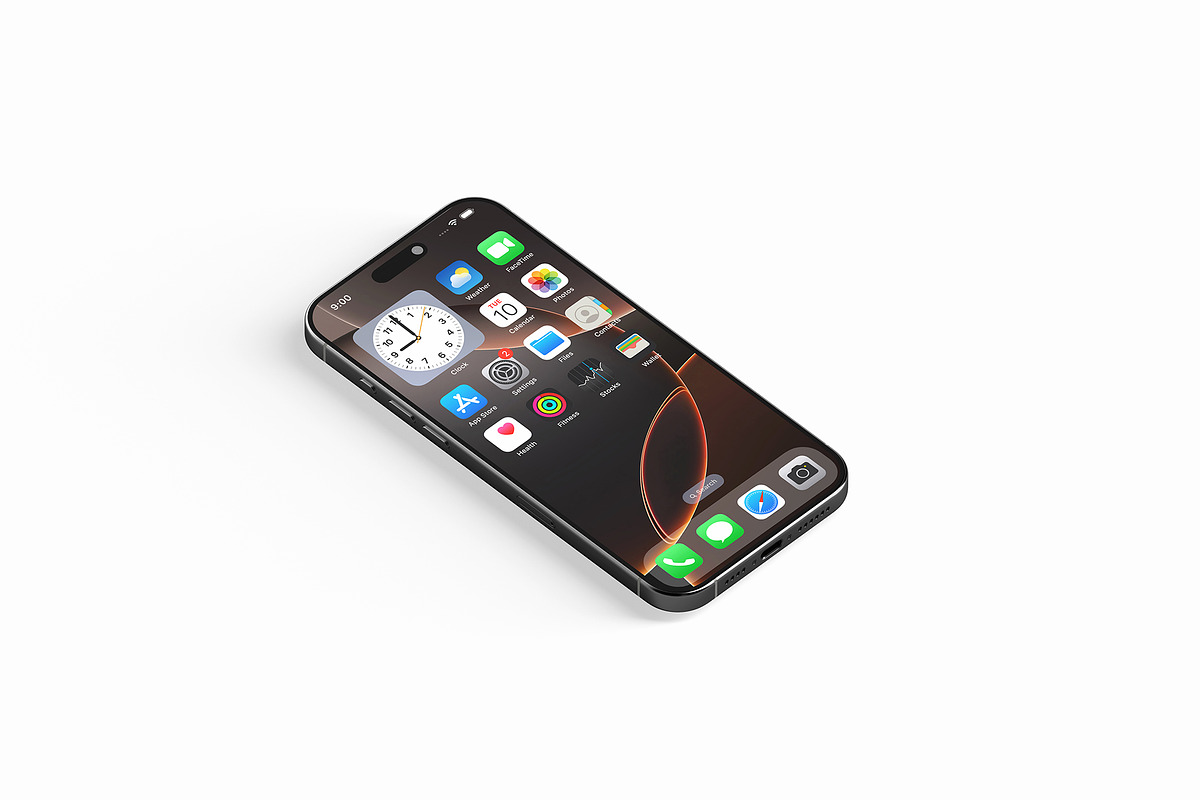 iPhone 16 Pro Max App Skin Mockup, an iPhone Mockup by GraphicVil (Photo 8 of 9)