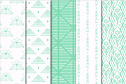 Digital Papers Mint Orchid, a Pattern Graphic by Maishop (Thumbnail 2 of 3)