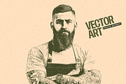 Retro Vector Art PS Effect, a Brushes & More by INTENTFX (Thumbnail 1 of 3)