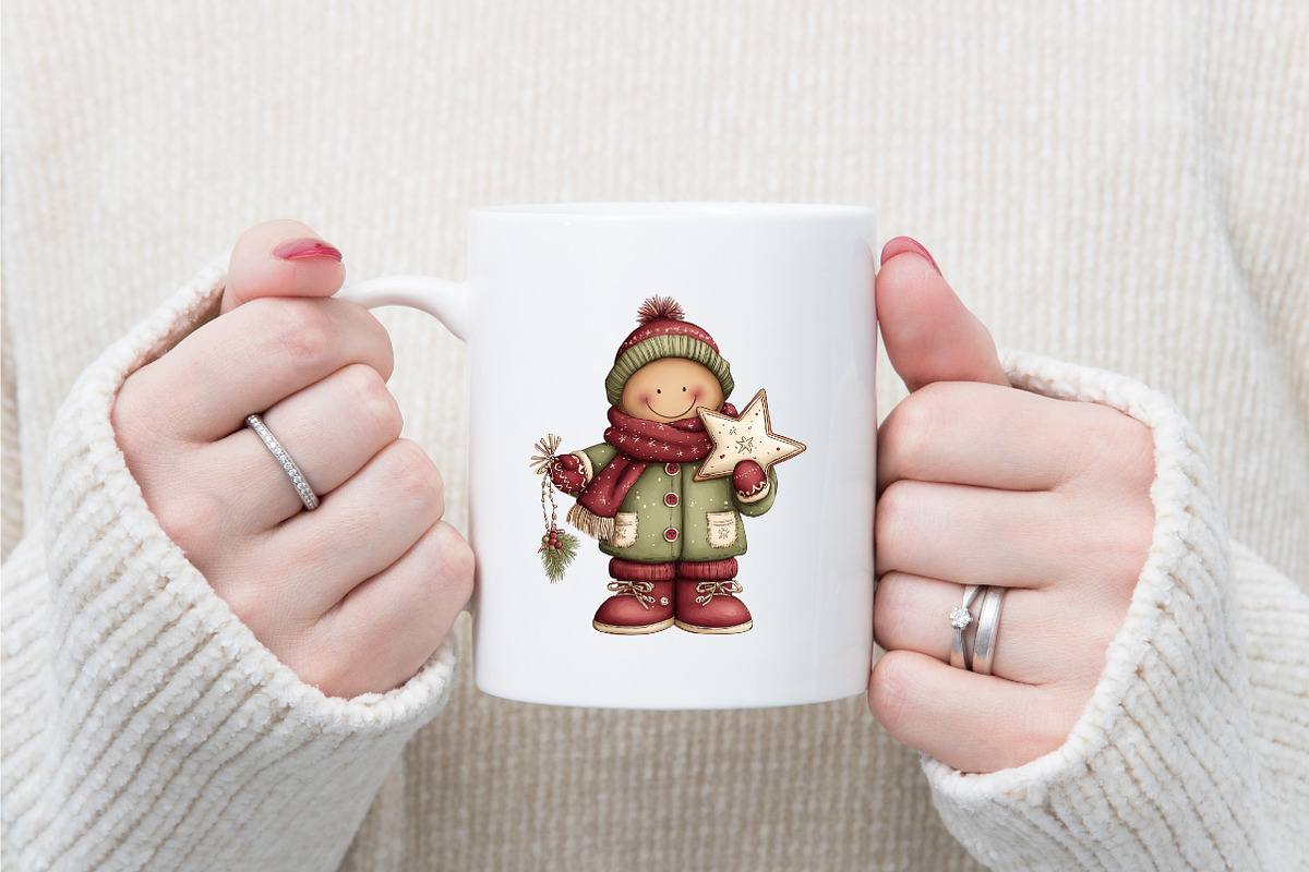 Whimsical Christmas Gingerbread Clip, an Illustration by designcity5 (Photo 5 of 5)