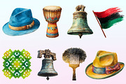Minimalist Juneteenth Clipart., a Graphic by CitraGraphics (Thumbnail 3 of 4)