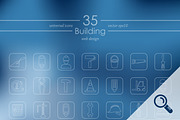 35 BUILDING icons, a Templates & Theme by Palau (Thumbnail 1 of 4)
