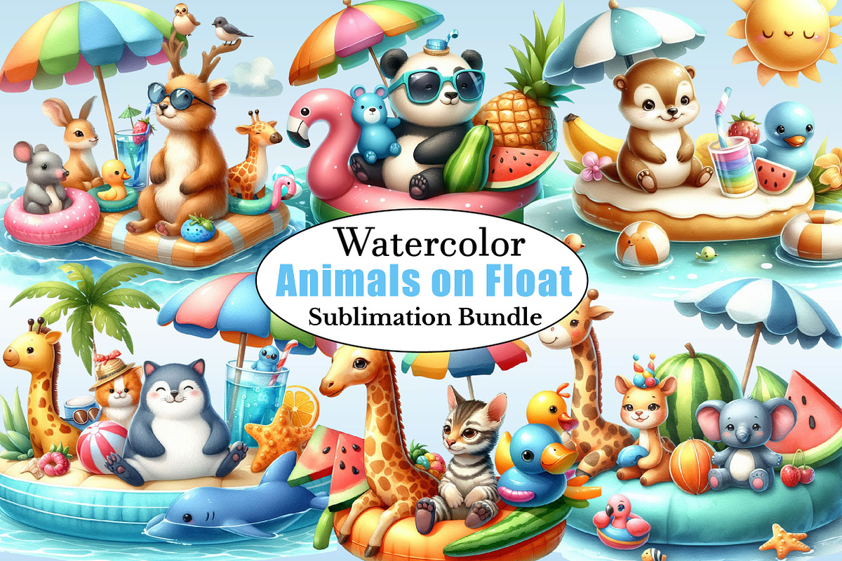 Summer Animals on Float Sublimation, a Graphic by CitraGraphics (Photo 1 of 6)