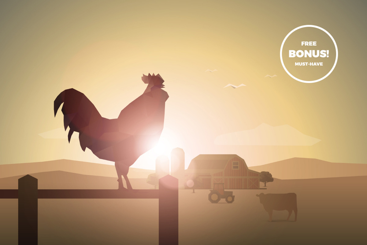 Polygonal Farm Animals, an Animal Illustration by blauananas (Photo 6 of 6)