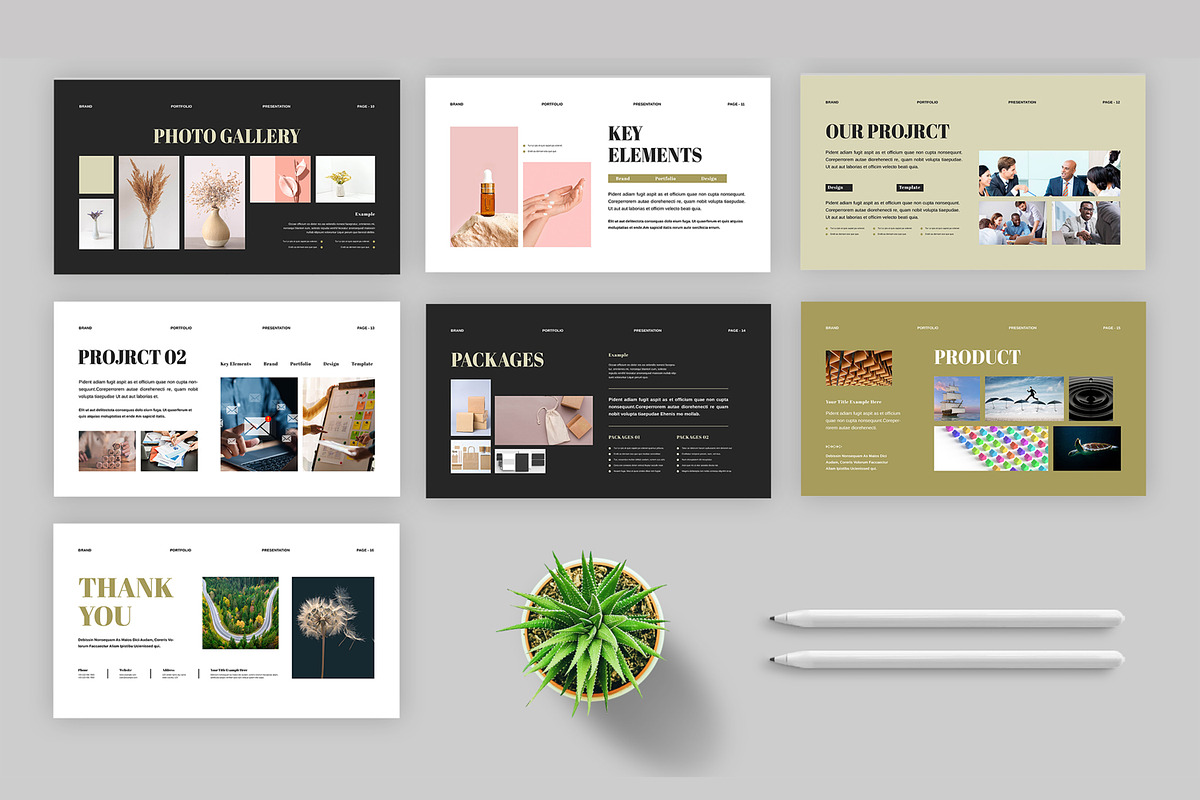 Brand Portfolio Presentation Layout, a Presentation Template by MightyDesign (Photo 4 of 7)