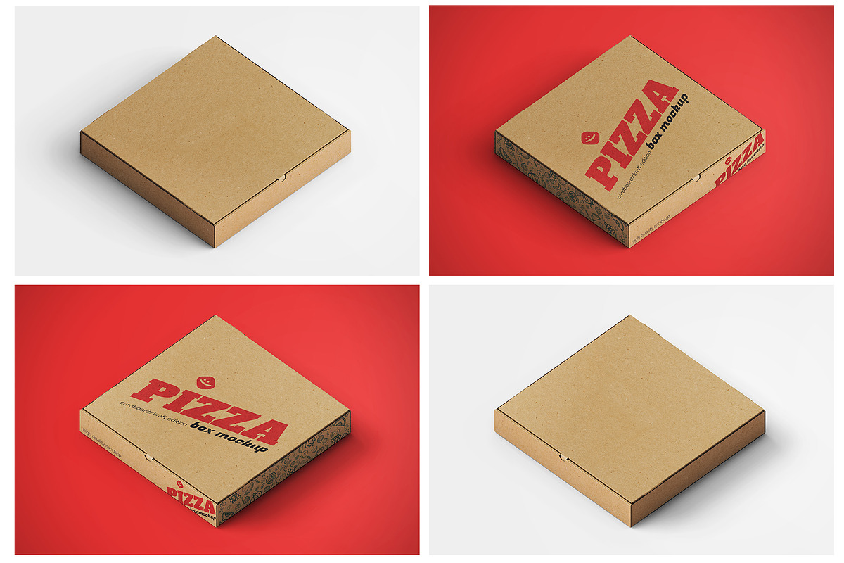 Cardboard Pizza Box Mockup Pack, a Mockup by Remnand Studio (Photo 12 of 12)