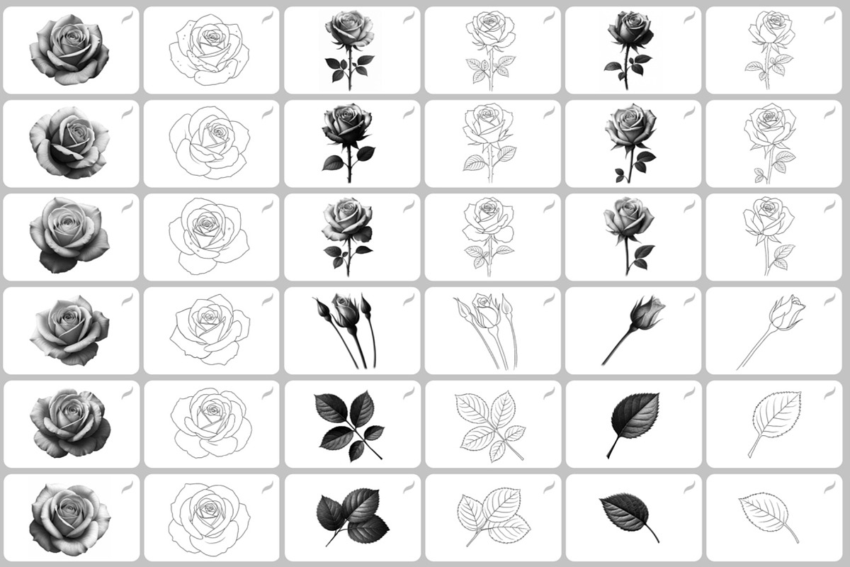 Realistic Roses Procreate Brush, a Brush Add-On by InkRef (Photo 5 of 7)
