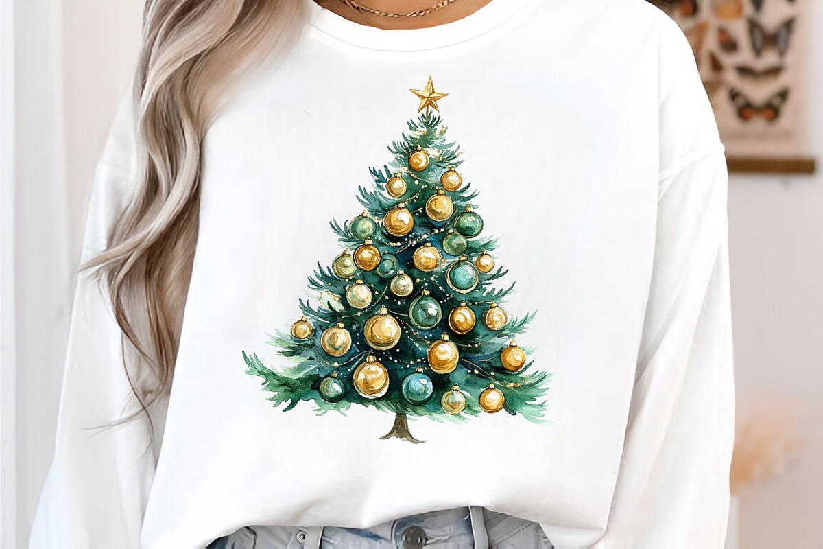 Whimsical Christmas Tree Clipart PNG, an Illustration by SinaCreation (Photo 5 of 7)