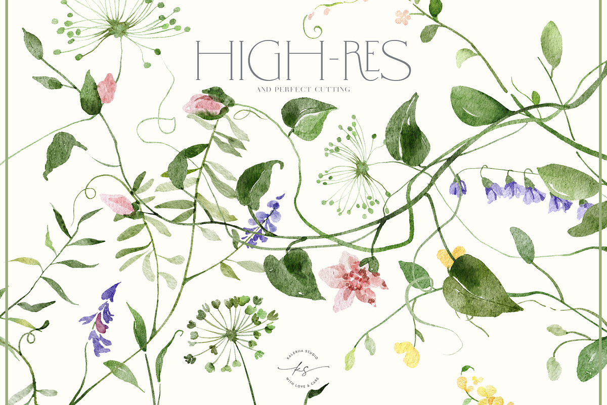MAY Watercolor Spring Collection, a Decorative Illustration by Kaleriia (Photo 8 of 12)