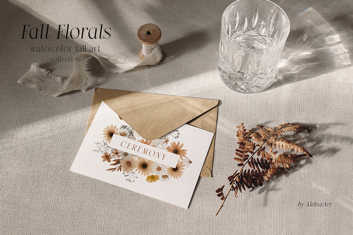 Fall Florals - watercolor set, a Seasonal Illustration by AleksaArt (Photo 6 of 13)