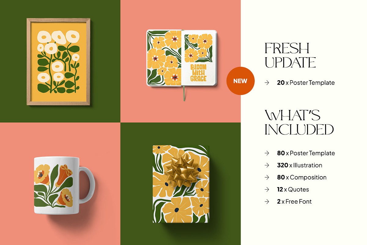 Modern Flora. 2 | Wall Art Creator, an Object Graphic by Leleka.Store (Photo 3 of 19)
