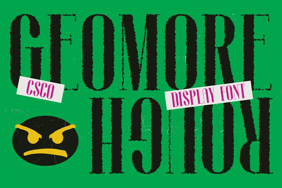 Geomore Rough, a Serif Font by Craft Supply Co. (Photo 1 of 8)