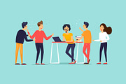 Teamwork, a Person Illustration by Podis (Thumbnail 4 of 5)