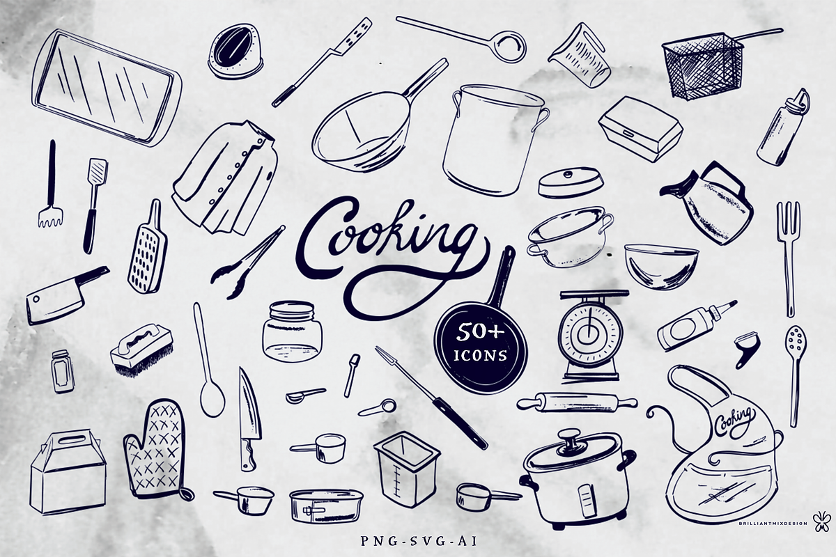 The Cook House Pack, a Food Illustration by Brilliant Mix Design (Photo 2 of 3)