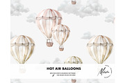 Hot air Balloons seamless pattern, a Pattern Graphic by Milatoo (Thumbnail 3 of 6)