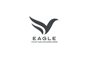 Minimal Eagle Logo Design, a Branding & Logo Template by YUDesignStore