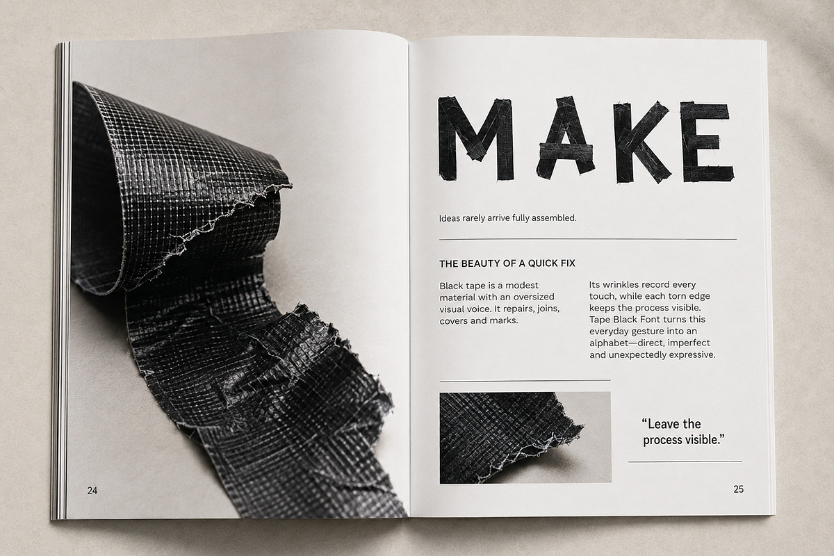 Tape Black Font, a Sans Serif Font by Handmadefont (Photo 11 of 15)
